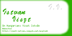 istvan viszt business card